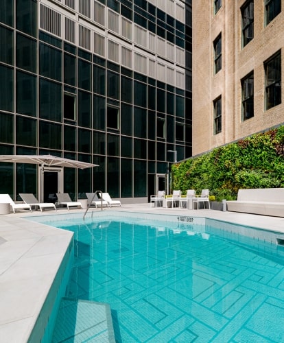Pool with lounge chairs