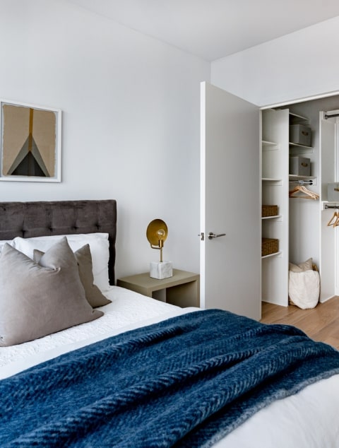 Spacious bedroom with a  large closet in Long Island City